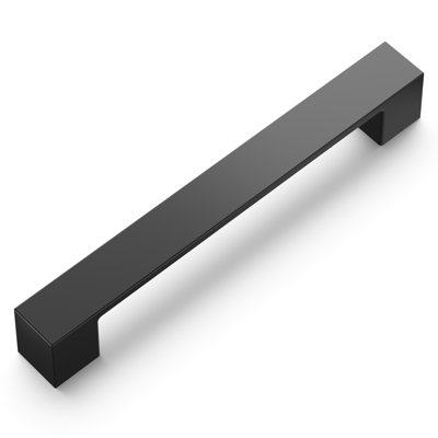 Heritage Designs Dash Handle Pull - 5-1/16" Centre to Centre Cabinet Pull Matte Black - Contemporary Hardware for Drawers & Cabinets