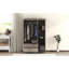 Armoires et armoires spacieuses, grain de bois MDF gris, rangement pour chambre à coucher moderne