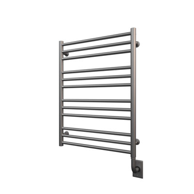 23.5"x31" Sorano Wall Mounted Electric Towel Warmer Modern Heated Towel Rack - Brushed Nickel, Includes Programmable Smart Switch, Lifetime Warranty