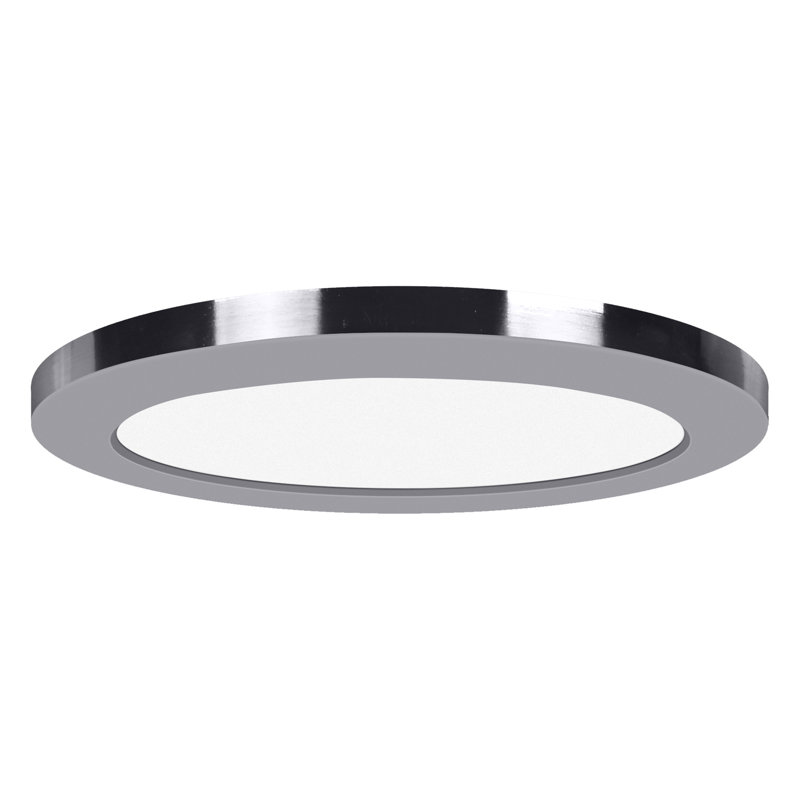 Sparacino Acrylic Flush Mount, 120V, Chrome, 0.5" H x 9" W x 9" D