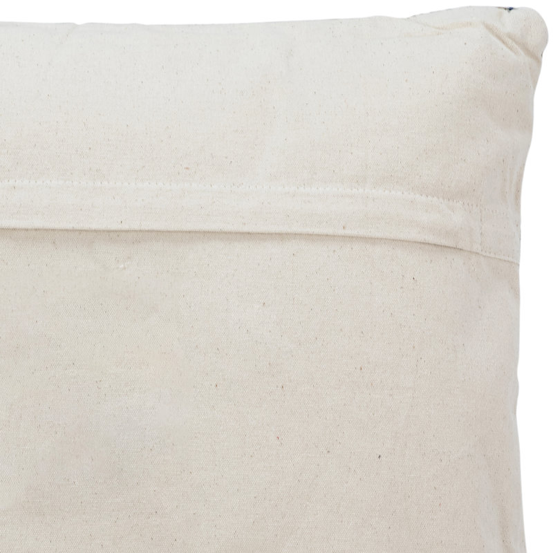  100% Cotton Throw Square Brown/Blue/Gray Pillow Cover & Insert