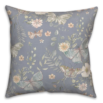 Floral Reversible Throw Pillow