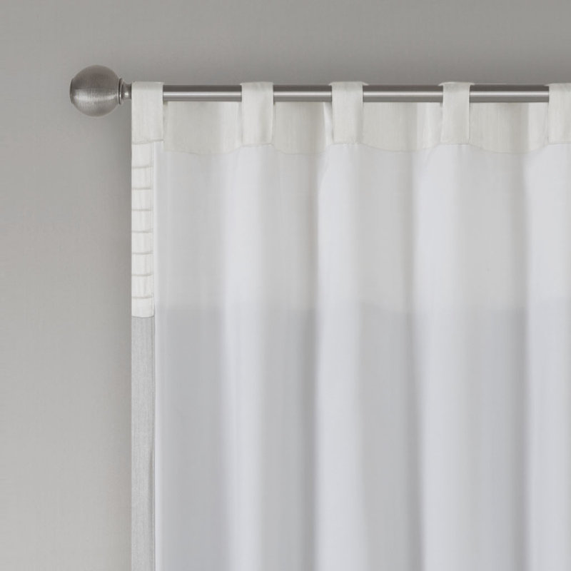 Latitude Run® Nixon Contemporary Polyoni Pintuck Curtain Panel, Gray