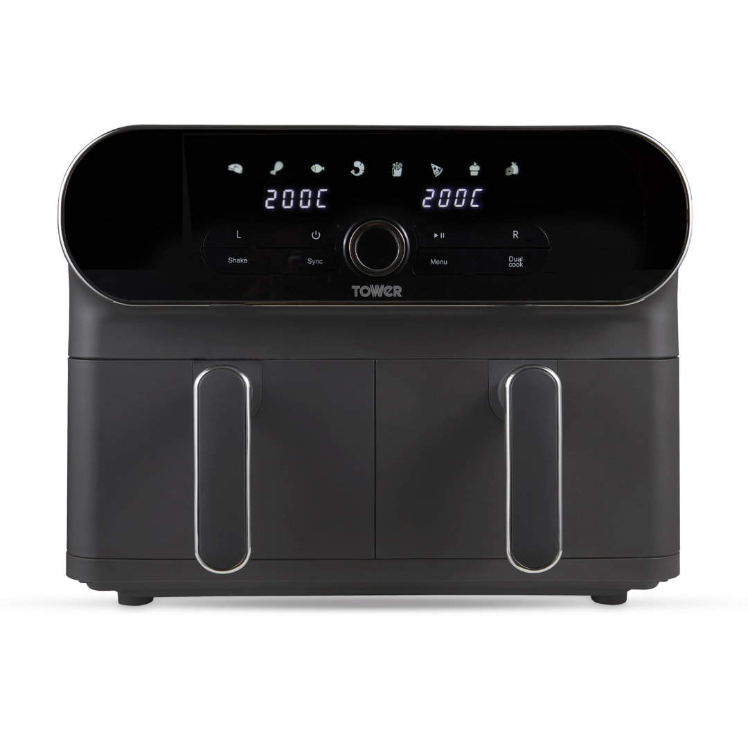 Tower Vortx Elite T17138 10.4L Air Fryer Grey BLACK DRAWERS - Image 8