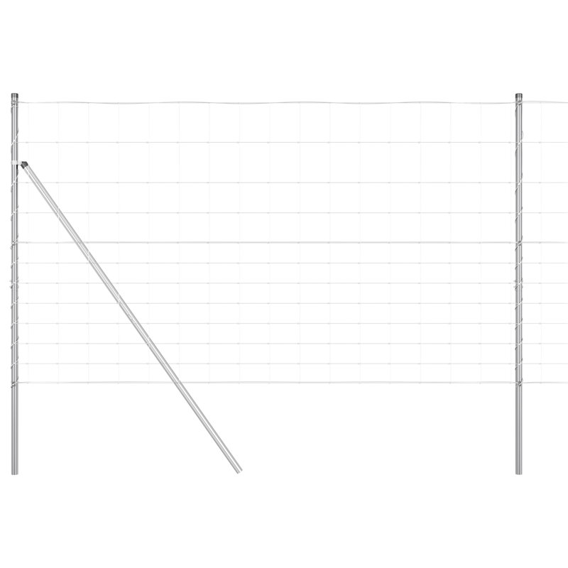 Vidaxl Field Fence Galvanised Steel, 140cm H x 2500cm W
