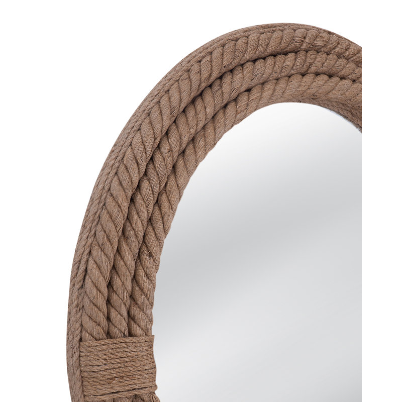Mayflower Round Wall Mirror with Rope Frame – Coastal Nautical Décor