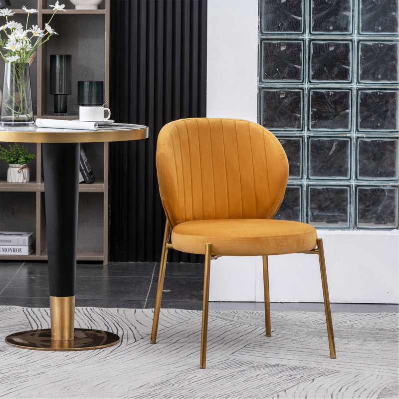 Chaise de salle à manger Amoa, Jaune