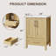 Meuble-lavabo 24 po avec lavabo, meuble-lavabo autoportant en bois avec tiroir, bois naturel-123182415-123182412