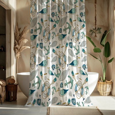 Marine Nautical Pattern Shower Curtain