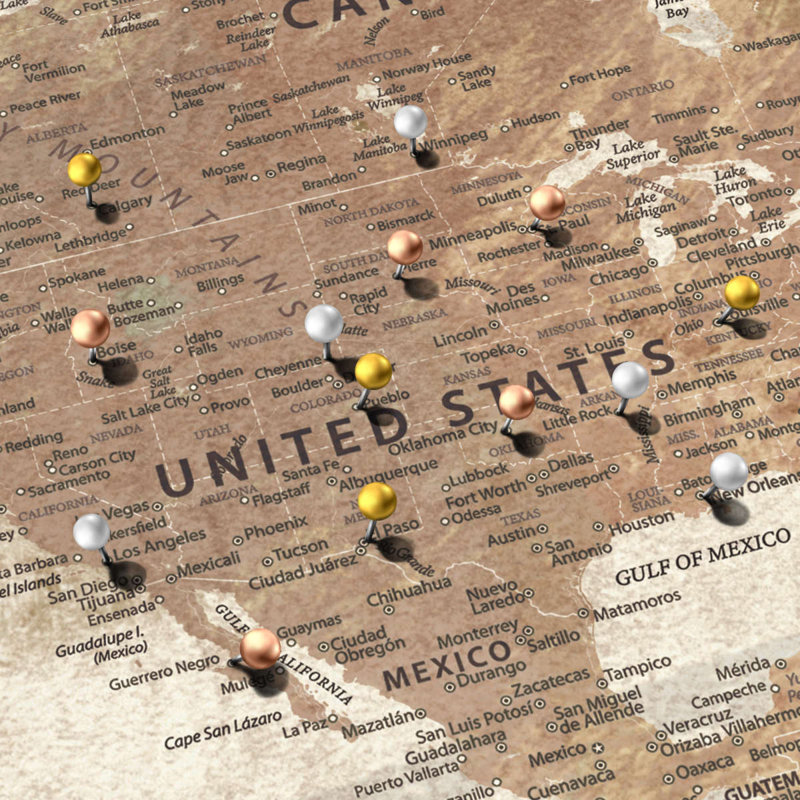 Carte du monde Be The Navigator, H 16 po x l 24 po