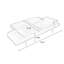 Coussin de canapé modulaire gris en polyester-924464201