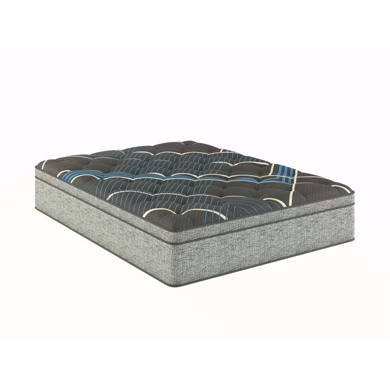 Restonic Comfort Care Euro Top Hybrid Mattress, Individual Pocketed Coil Mattress , Plush Comfort, King, 15.1"