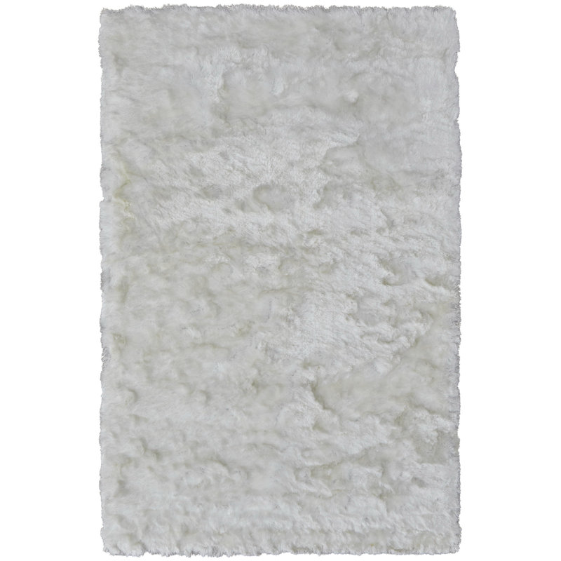 Sighburgh Area Rug in White, Rectangle 4'9" x 7'6"