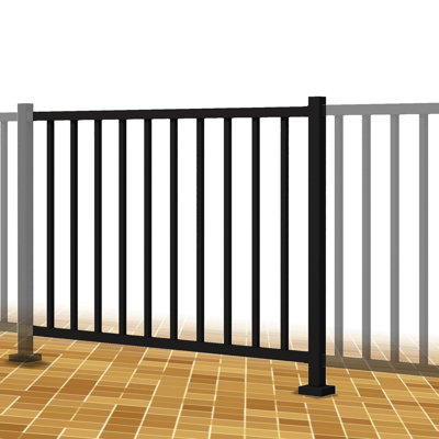 Ensemble de balustrade pour terrasse et clôture Cr - Rampe de véranda en métal avec poteau supérieur
