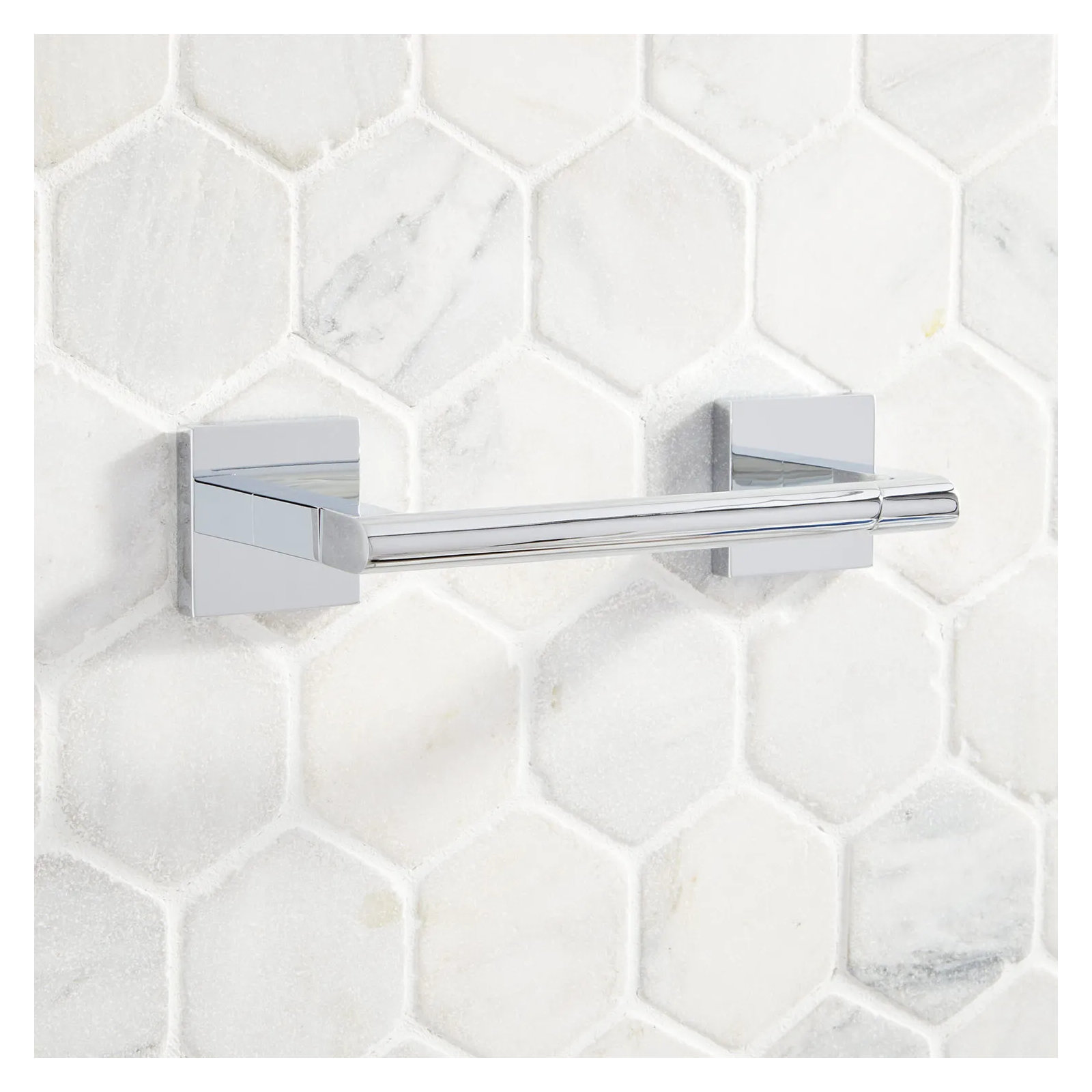 Hibiscus Wall Mount Toilet Paper Holder, Chrome