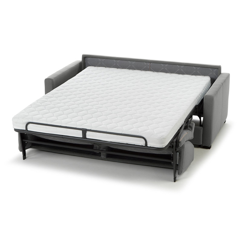 Canapé-lit en tissu de qualité supérieure Adalise, Tissu performance DuraTex Ash