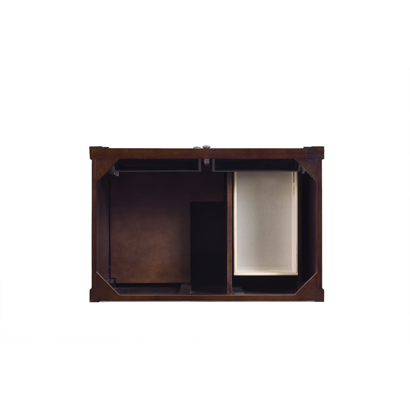 Brittany 36'' W Single Vanity, Burnished Mahogany, White Zeus, 8" Widespread