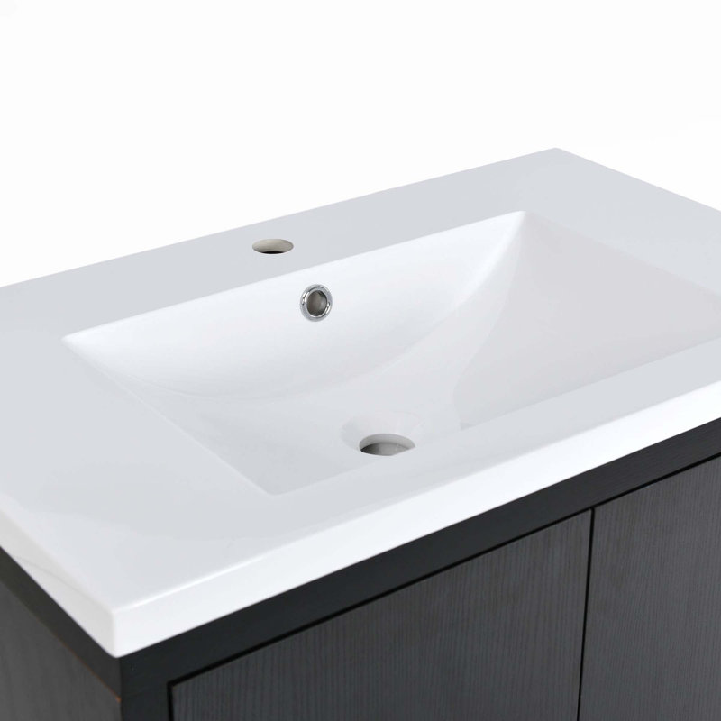 30" Bathroom Vanity Set With Sink, Black
