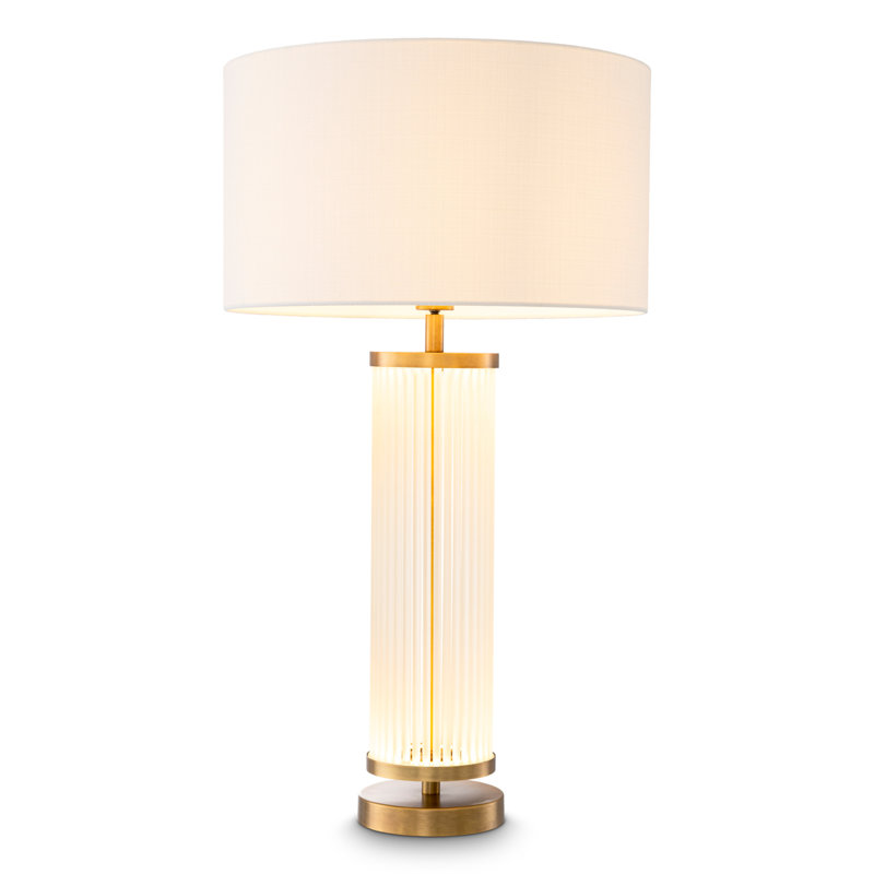 Table Lamp Thibaud Antique Brass Finish Excl Shade