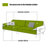 Green Genuine Leather Modular Sofa cushion couch-1496698252