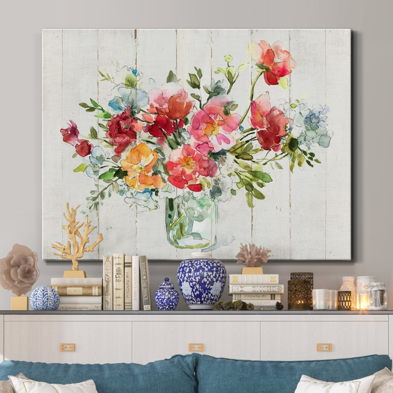 «My Summer Garden I», reproduction d'art sur toile tendue, H 16 po x l 20 po x P 1 po