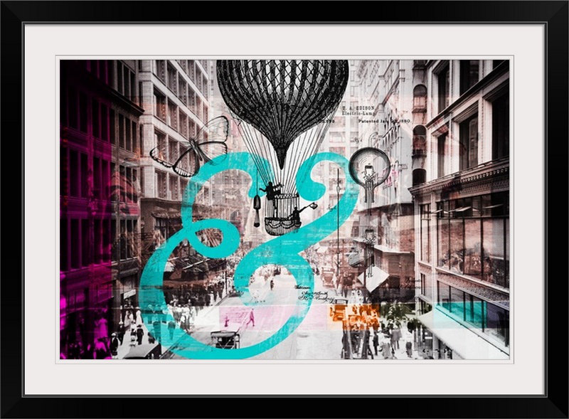 Par Kate Lillyson - impression d'art graphique, Cadre noir, H 20 po x l 26 po x P 1 po