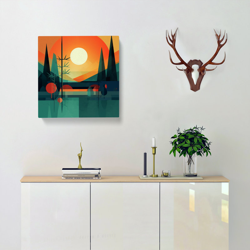 Modern Wall Art - Wrapped Canvas - Framed Print, 50cm H x 50cm W x 3cm D