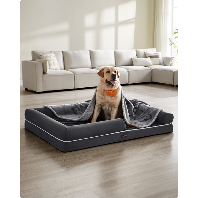 Polyester Pet Bed, 25cm H x 135cm W x 107cm D, Dark Grey