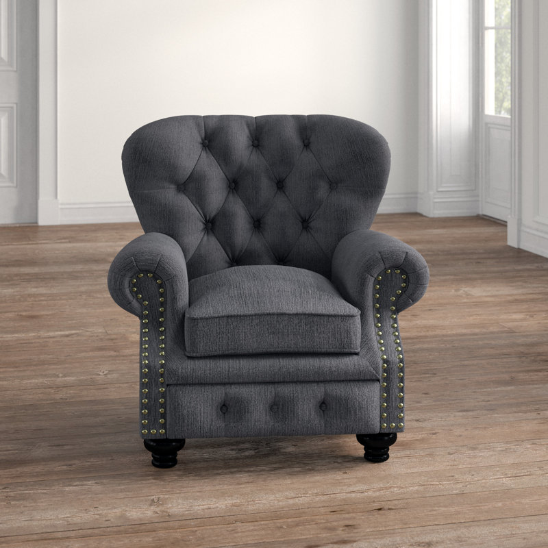 Fauteuil Westerly, Polyester gris