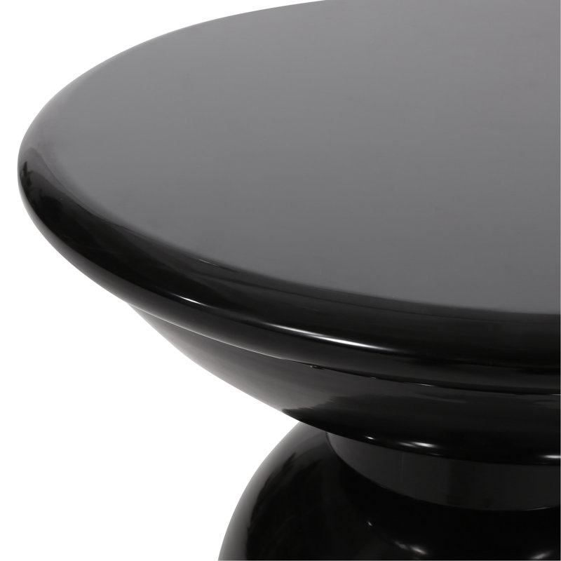 Outdoor Metal End Table - Large, Modern Black Iron Side With Stable Support, 15.19" W X D 20.28" H, No Assembly Required Large Design And Construction, 15"X15"X20.28", Needed