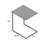 Elsner Tempered Glass C-Shaped Metal End Table-1369784516