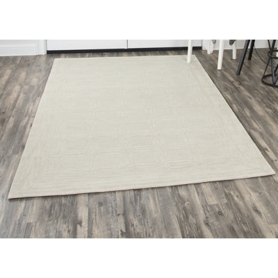 Tapis beige en laine touffeté à la main Phan