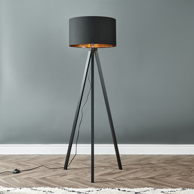 Baleine 135cm Black Tripod Floor Lamp