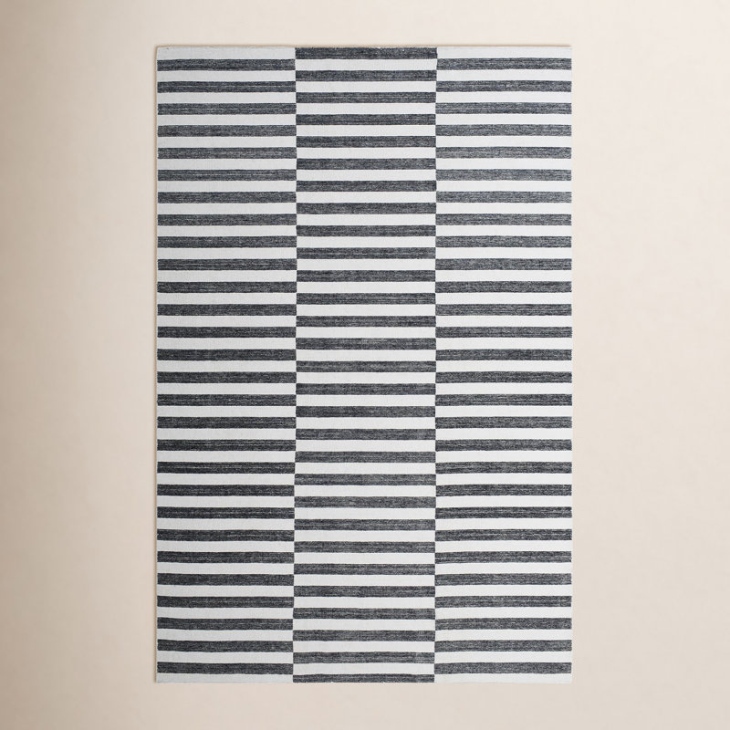 Falko Hand-Woven Striped Rug, Runner 2'6" x 8'