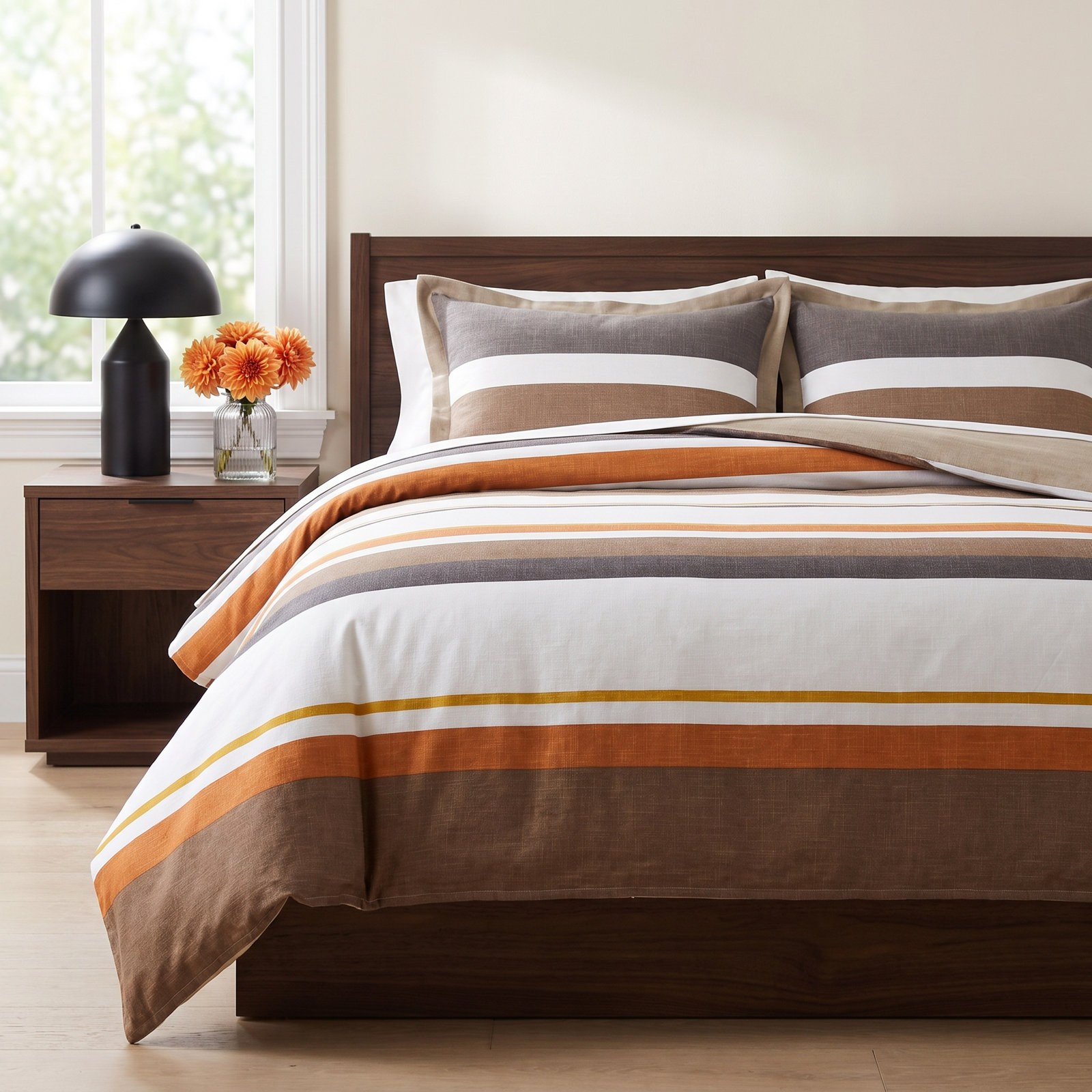 Aria Linen Comforter Set, Queen Comforter + 2 Standard Shams