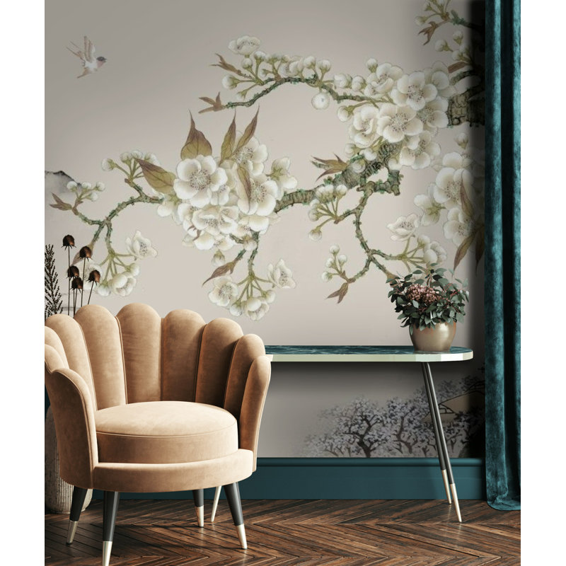 Cherry Blossom Mountain Serenity, 96" L x 108" W
