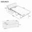 Lit simple avec repose-pieds pliant avec matelas et lit d'invité convertible noir-115698428