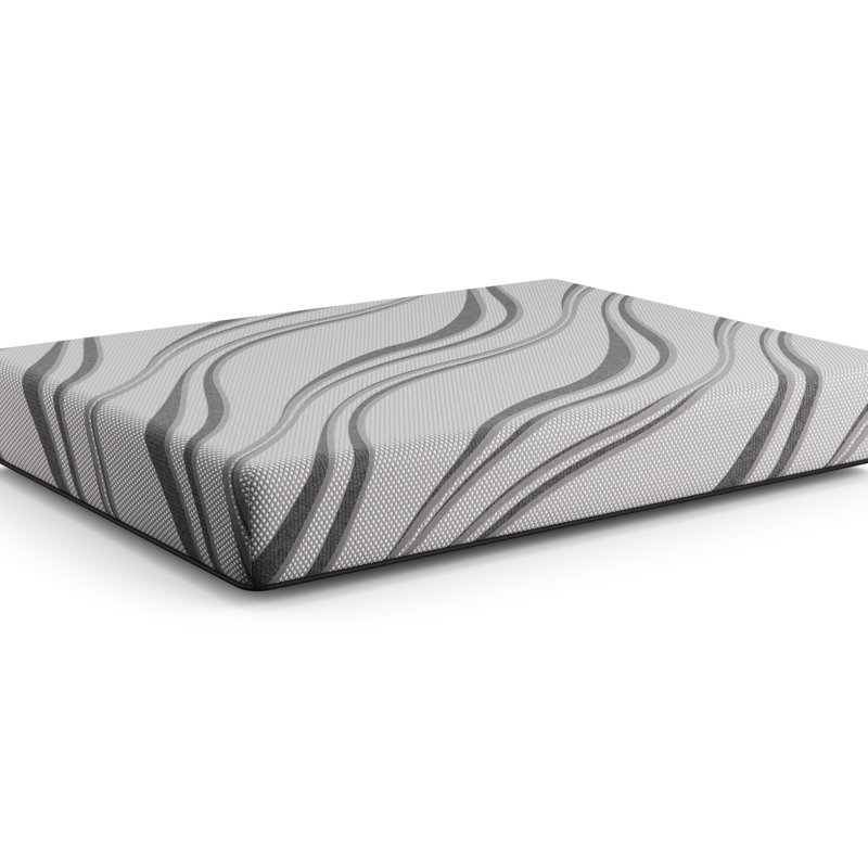 Lit simple en mousse à mémoire de forme TG, noyau moyen à haute densité pour un sommeil réparateur avec couche confort et gel réactif