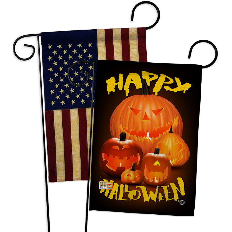 Drapeau de jardin en polyester 2 côtés 1 pi 5 po x 1 pi