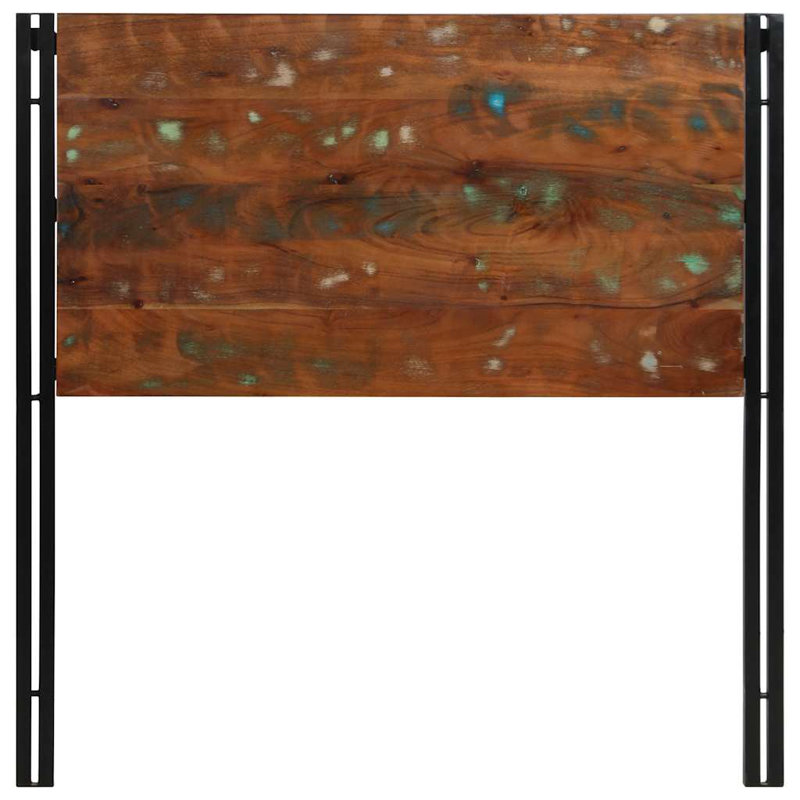Headboard Solid Wood Reclaimed And Iron, 100cm H x 100cm W x 2cm D
