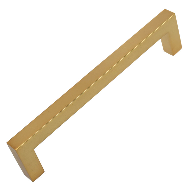 Kingston Collection Solid Square Bar Pull, Brass Gold, 8 3/4"