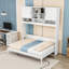 Queen Wall Murphy Bed with Storage Shelves, Hydraulic Lift System