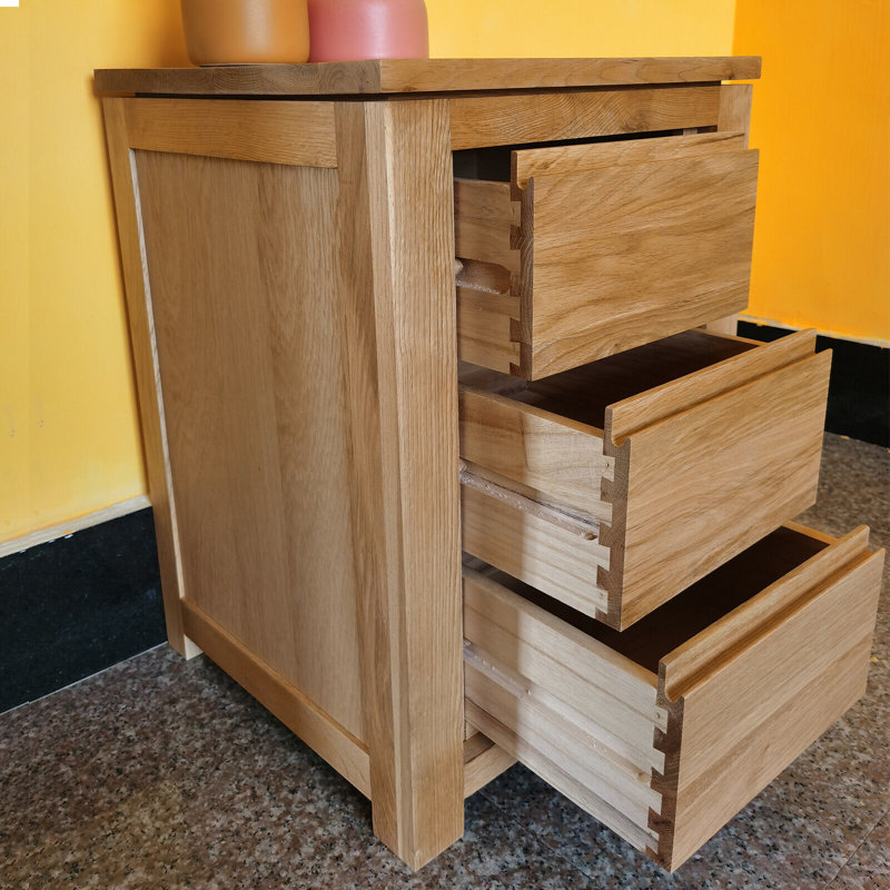 Justinich 40cm W Solid Wood Bedside Table