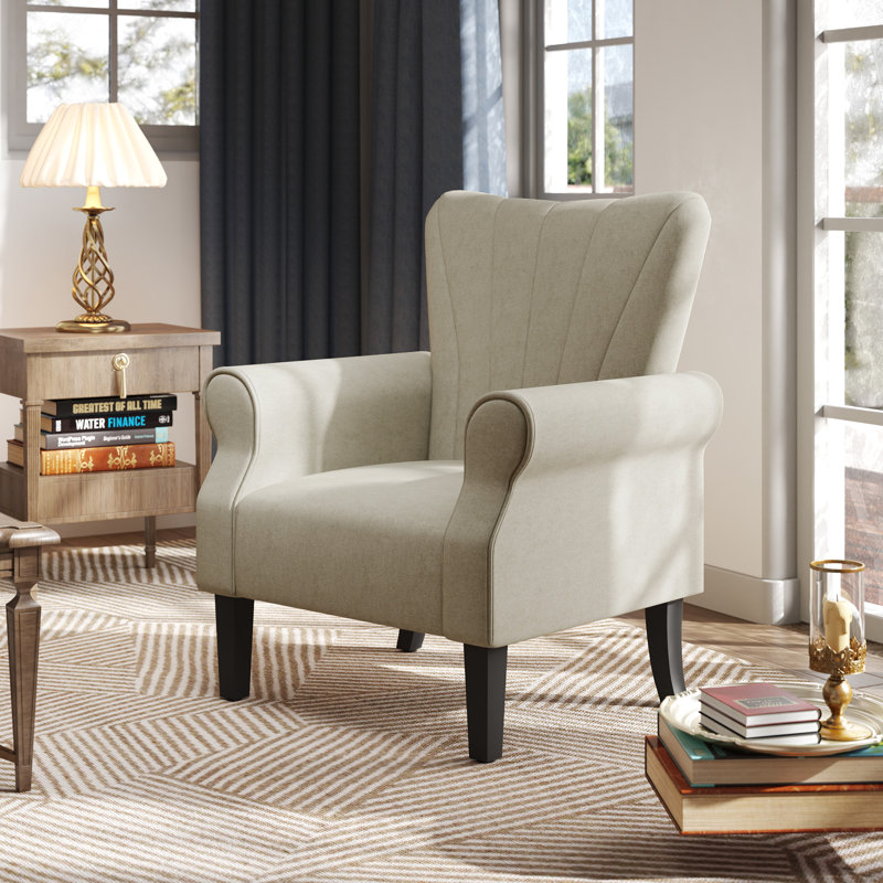 Fauteuil de 31,5 po de large Nahki, Polyester beige