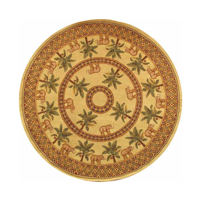 Ardilla Hand Hooked Wool Pile Rug, Round 3'