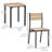 Staley Dining Table Set for 2, Square Kitchen Table and Chairs Natural