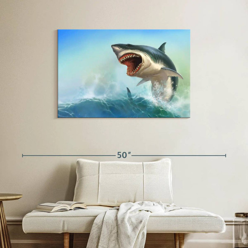 Scary Shark, 26" H x 39" W
