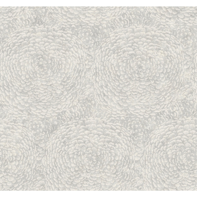 Papier peint Floret, gris
