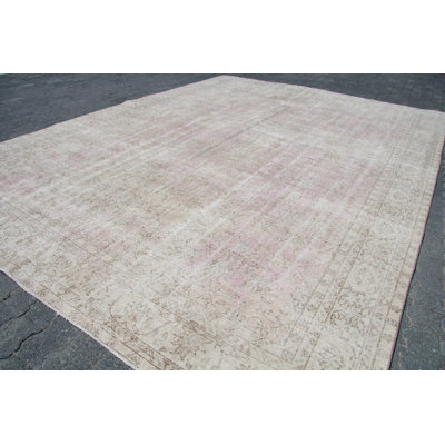 Vintage Turkish Rug with Distressed Look in Warm Earth Tones Perfect for Home Decor