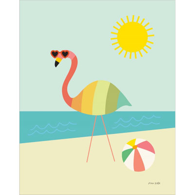 " Beach Flamingo " by Ann Kelle